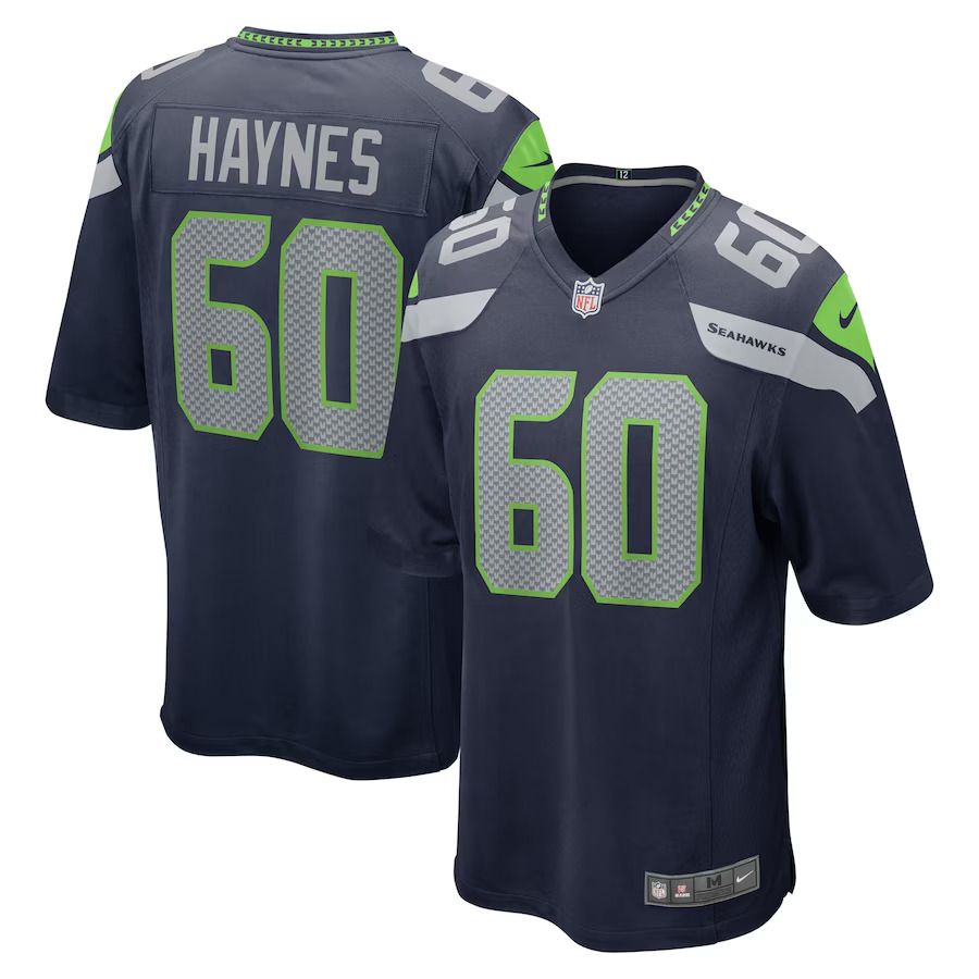 Men Seattle Seahawks #60 Phil Haynes Nike College Navy Game NFL Jersey->seattle seahawks->NFL Jersey